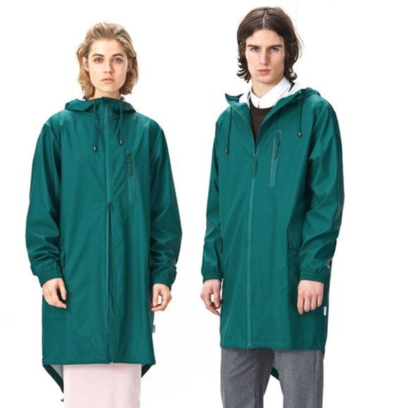 Rains N3 Parka Dark Teal Thermal Jacket 